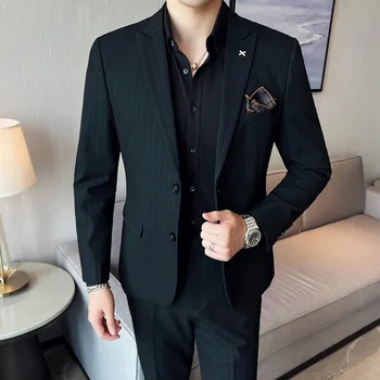 ( Suknjič + Hlače ) Moški Jopiči 2 Kosa Določa Formalno Popolno Poslovno Korejski 2023 Hlače Coats Poroko Elegantno Jopiči Luksuznih