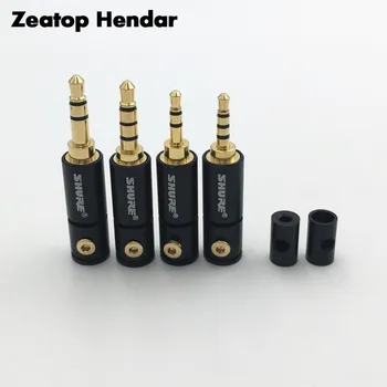1Pcs 2,5 mm 3,5 mm 3 / 4 Pole Stereo Moški Jack 2.5 / 3.5 Audio Vtič Priključek DIY Spajkanje Adapter za Shure 2 mm 4 mm 6 mm Kabel