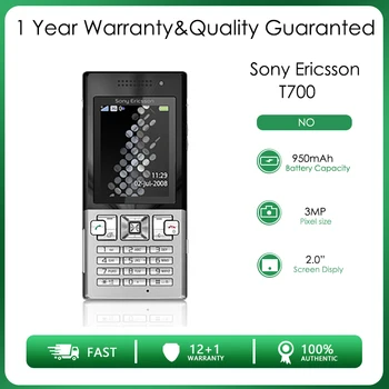 Sony Ericsson T700 Odklenjena, 64MB RAM 2MP Kamero Poceni Mobilni Telefon Z Brezplačno dostavo