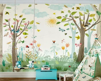 beibehang Meri 3D Evropski stil podeželja dekoracijo dnevne sobe ozadju velik cvet ozadje ozadje papier peint