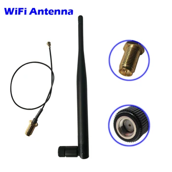 WiFi Antena, 5dbi 21 cm U. FL/IPEX, da RPSMA Podaljšek Kabel 2,4 GHz Omni Anten za Booster AP WLAN Usmerjevalnik Modem USB Adapter Extender