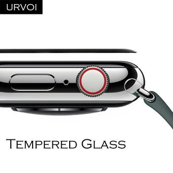 URVOI Ukrivljen, Poln Film za apple watch ultra serije 8 7 6 SE 54321 kaljeno steklo 3D screen protector za iWatch pokrov leče