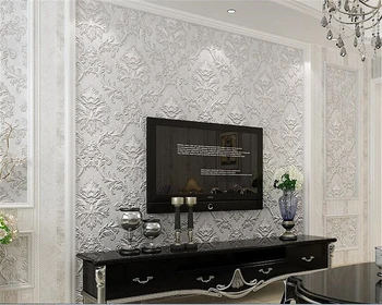 beibehang behang Luksuzni 3D ozadje, dnevna soba dekoracijo doma netkane tkanine steno Damask ozadje ozadje stene roll