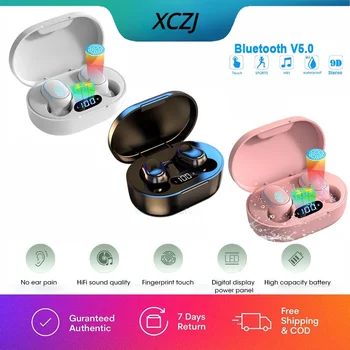 TWS E6S Bluetooth Slušalke Brezžične bluetooth slušalke šumov Slušalke Z Mikrofoni Slušalke Za iphone Xiaomi