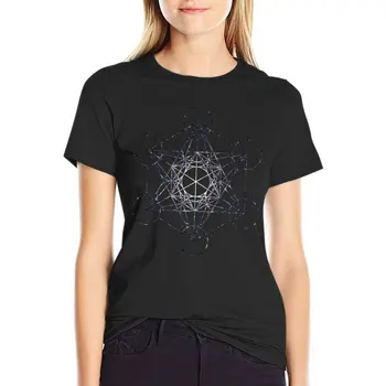 Metatron je Kocka Star Cluster - Sveto Geometrijo T-Shirt srčkan vrhovi poletne bluze ženska 2023