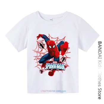 Otroci Marvel Spiderman T-shirt Priložnostne Vrhovi Fantje Oblačila Dekliška Oblačila Tshirt Otrok Bombaž Poletne Obleke