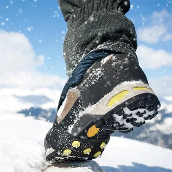1 Par 10 Klinov Anti-Skid Ledu Gripper Spike Pozimi Plezanje Anti-Slip Sneg Konice Prijemala Cleats Nad Čevlji Zajema Crampon