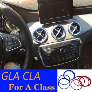 Za Mercedes Benz CLA GLA GLC Razred da w117 X156 AMG Avto Styling klima Vtičnica Zraka Vent Obroč Pokrov Trim Dekoracijo 5 KOS