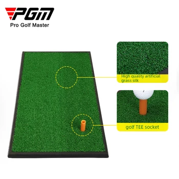 PGM Golf Zamahu Usposabljanje Pad 63x33cm Usposabljanje Hitting Pad Praksi Gume Tee Imetnik Travo Indoor Golf Hitting Mat DJD004