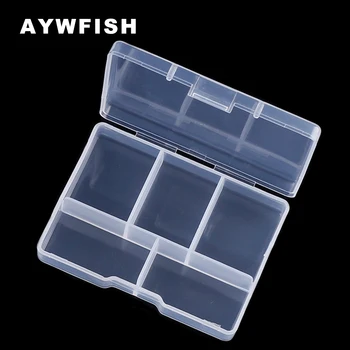 AYWFISH 5 Oddelkov Ribištvu Tackle Škatle Vabe Vaba Kavljem Obroč Pribor Polje Visoke Kakovosti Trde Plastike Majhne Fishing Lure Polje