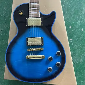 LP vse-v-enem električna kitara, črna tesnila modra organ, organ, mahagoni, modro oznako blue lulu, palisander fingerboard, mahagoni skladbo,