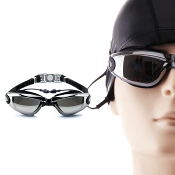 Plavalna očala Anti-Fog 100% UV odraslih plavati očala s Čepi &Nos posnetke Primeru za Odrasle, Otroci v bazenih swiming