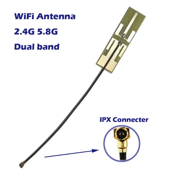 WiFi PCB Antena 2,4 GHz/5.8 GHz Dual Band 8dbi IPX Priključek za PCI-E Omrežna Kartica, Modem, Router, AP USB Adapter Naprava dostopne točke