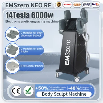 Dls-EmsZero Neo 14Tesla 6000W Nova EMS HI-bil reševalec Body Sculpt Mišična Masa Stroja Elektromagnetno hujšanje EMSzero