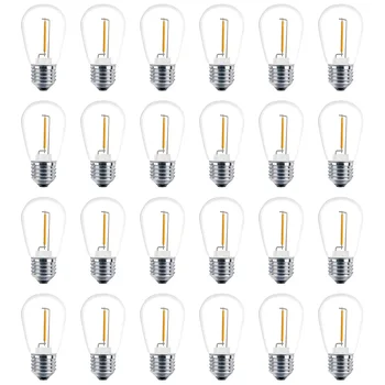 24 kosov 3V LED S14 Zamenjava Žarnice Odporna na Prostem Sončne Niz Žarnice Toplo Bela