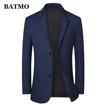 BATMO 2020 nov prihod pomladi, modro priložnostne siv jopič moške,za moške mornarsko modra kariran priložnostne jopiči,903