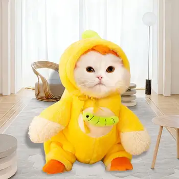 Oblačila za pse, Mehko Teksturo Pet Pižamo Vrvico Toplo Lep Čudovit Chick-oblikovan za Hišne živali Jumpsuit