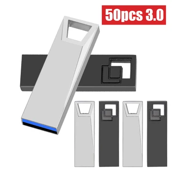 50PCS/veliko USB 3.0 Flash Diski 128GB Pendrive 64GB Flash USB Ključek 16GB 32GB USB 3.0 Pen Drive Visoka Hitrost Pomnilniški Disk Darilo