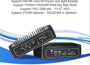 Vrh igre PC core i5 8250U mini pc Kaby Jezero brez ventilatorja Mini PC DDR4 RAM Win 10 Intel HD Graphics 620 Mini Računalnikom HTPC