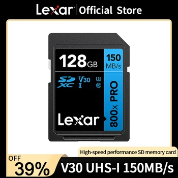Lexar SD 800X Pro 64GB 128GB 32GB 256GB Pomnilniško Kartico Classe 10 3D, 4K V30 Video Visoke Hitrosti UHS-I 150MB/s Kartico za Fotoaparat