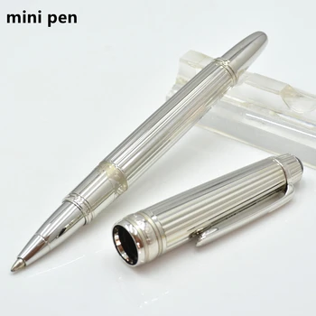 luksuzni Srebro MB mini Roller ball pero poslovne pisarniške tiskovine žep Pisanje polnjenje pisala Darilo