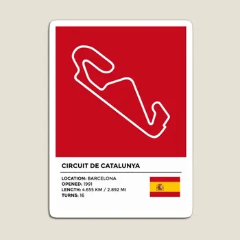 Circuit De Catalunya Info Magnet za Hladilnik Organizator Doma Nalepke Srčkan Dekor Magnetni Otroci Otroke, Otroška Igrača Smešno Barvita