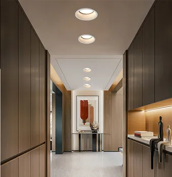 LED inteligentni človeško telo indukcijske down light anti-glare ozko strani vgrajeni strop hodnika vstopa brez glavne luči