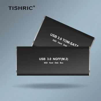 TISHRIC Msata HDD Primeru, USB 3.0 M-SATA/NGFF SSD M2 USB Adapter za Zunanji Pogon SSD Ohišje Trdega Pogona Trdega Diska Primeru