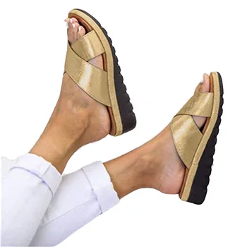 Espadrille Platformo Sandali Open Toe Široka Podpora Narti Sandale za Valentinovo Božično Darilo