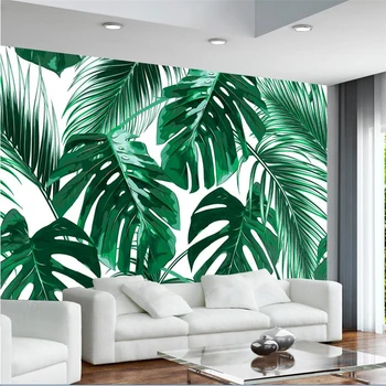 wellyu papel parede ozadje po Meri Sodobne minimalistične sveže deževnega gozda rastlin banan listi pastorala freske ozadje stene