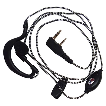 2-pin Visoko kakovostne Slušalke Mikrofon Za Prenosne Varnostne Walkie-talkie dvosmerna Radijska Slušalke UV5R Tkane Slušalke