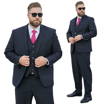 Jopič za Moški 2023 Formalne Priložnosti Moških Obleko Pomlad Mornarsko Modra 3 Kos (suknjič+telovnik+hlače) Slim Fit Groomsmen Kostum Homme