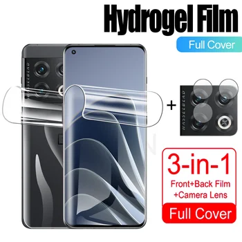 3in1 Hydrogel Film za OnePlus 10 Pro 6.7 inch Sprednji+Zadnji Zaslon Patron, Ne Steklo za OnePlus 10Pro NE2210 Fotoaparat Stekla