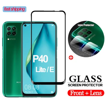 9D varnostno kaljeno steklo za Huawei-P40-lite-E stekla, kamere protector za p40lite Huawei P 40 lite 2020 6.4