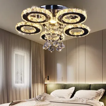 Skandinavske spalnica luči sodobne minimalistične doma krožna pešpot tanke verandi LED svetilke macaron stropna svetilka