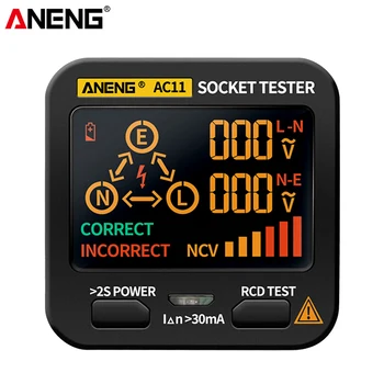 ANENG AC11 Smart Digitalni Vtičnica Socket Tester Napetosti RCD NKV Test Vtičnico Detektor ZDA/EU Univerzalni Tester za Baterije Checker Tool