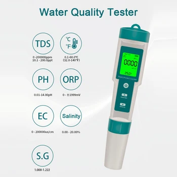 7 v 1 Digitalni Tester Kakovost Vode Prenosni Visoko Natančnostjo Kakovosti Vode Test Pero Kakovosti Vode Merilno Orodje Vode