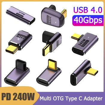 PD240W USB4.0 40Gbps USB, C-Tip C Adapter za Hitro Polnjenje Pretvornik Kabel 8K@60Hz USB Tip C Adapter Za Macbook Air Pro Prenosni računalnik