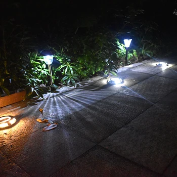 Solarni na Prostem LED Luči iz Nerjavečega Jekla Poti Krajine Luč za Pot, Terasi, Dvorišču Krova Dovoz in Vrt, Sončna Tla Lučka