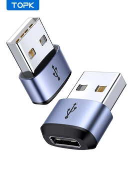 TOPK AT13 USB C do USB Moški vmesnik USB-Ženski (Tip C) USB 2.0 Moški (USB-A) Hitro Polnjenje & Sinhronizacijo Podatkov OTG Priključek