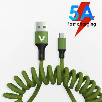 5A Tip C Mikro USB Kabel za Polnjenje, Najlon Pleteni Super Hitro Polnjenje Telefona Kable, Kabel za Android Prenos Podatkov Kabel za Polnjenje