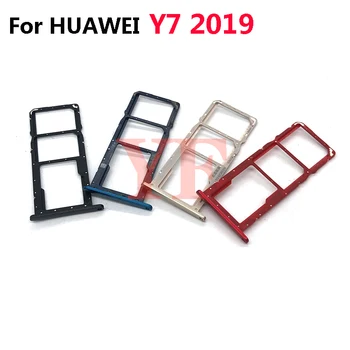 Za Huawei Y7 2019 2018 / Y7 Prime 2019 / Y7 Pro 2019 Pladenj za Kartico Sim Držalo držalo za kartico SIM Reže Imetnik Adapter Vtičnice rezervnih Delov