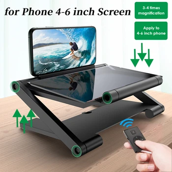 8-palčni 3D Zaslon Telefona Ojačevalnik Univerzalno HD Zaslon Telefona Video Lupo z Zložljivo Držalo Povečevalno Steklo Nosilec za Telefon