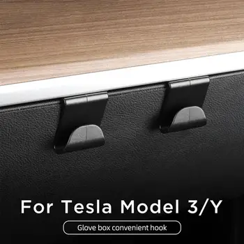 2pcs Glovebox Kavelj za Tesla Model 3 Y Škatle za Rokavice Organizator Shranjevanje Posnetka Imetnik Visi Vrečko Masko Obešalnik Notranja Oprema