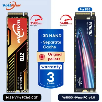 WALRAM NVMe 512GB SSD 1TB 2TB SSD M2 PCIe 4.0x4 NVMe M. 2 PCIe SSD Disk Trdi Disk za Notranji ssd Pogonov za Laptop PC PS5