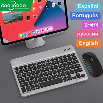 Portugalski Bluetooth Tipkovnico Za iPad Tablični Pametni telefon Brezžično Tipkovnico In Miško Za Xiaomi Samsung Huawei Teclado Sem Fio