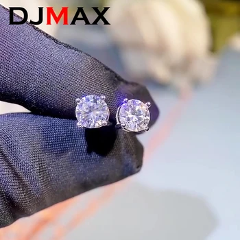 DJMAX 0.1-3ct Moissanite Stud Diamant Uhani za Ženske Original 925 Sterling Srebro Lady je Moissanite Uhan Novo 2023