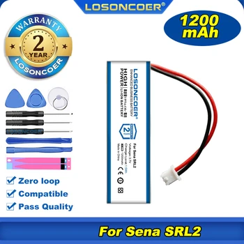 100% Prvotne LOSONCOER 1200mAh Polymer Baterija Za Sena SRL2 Bluetooth Slušalke Baterija 2 Žici ali 3 Žice Plug
