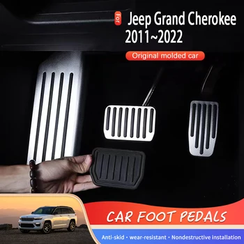 Avto Pedala Za Jeep Grand Cherokee WK2 2011~2022 Aluminij Zlitine Avto Foot Pad Avto-Stylings Kritje Ostali Zavornega Pedala Avto Acessories