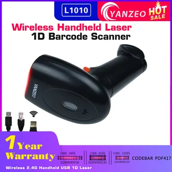 Yanzeo L1010 Brezžična 2.4 G Ročni USB Kodo 39 93 1D Laser za branje črtne kode, Popis Supermarket Skladišče Trgovine